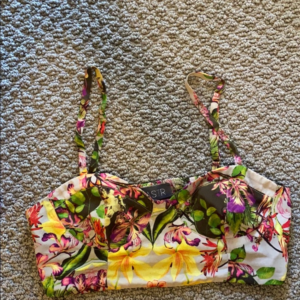 Bustier floral crop top